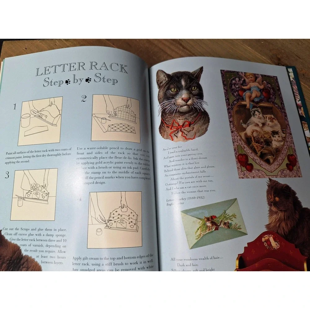 Victorian Cats Decoupage Book 10 Projects Michelle Lovric Maggie Philo Hardcover